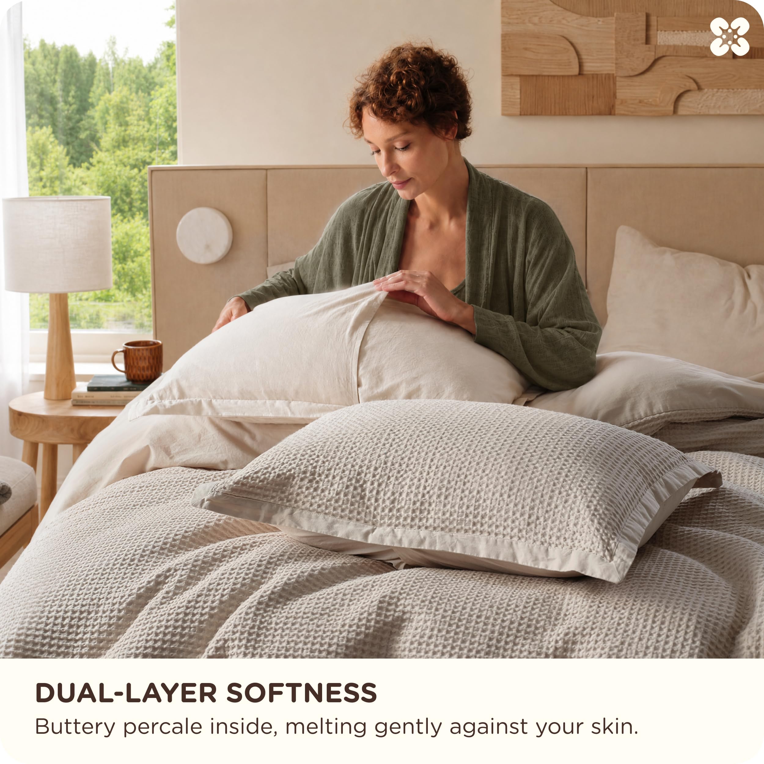 Bedsure hidden zipper detail providing secure comforter placement and clean edge