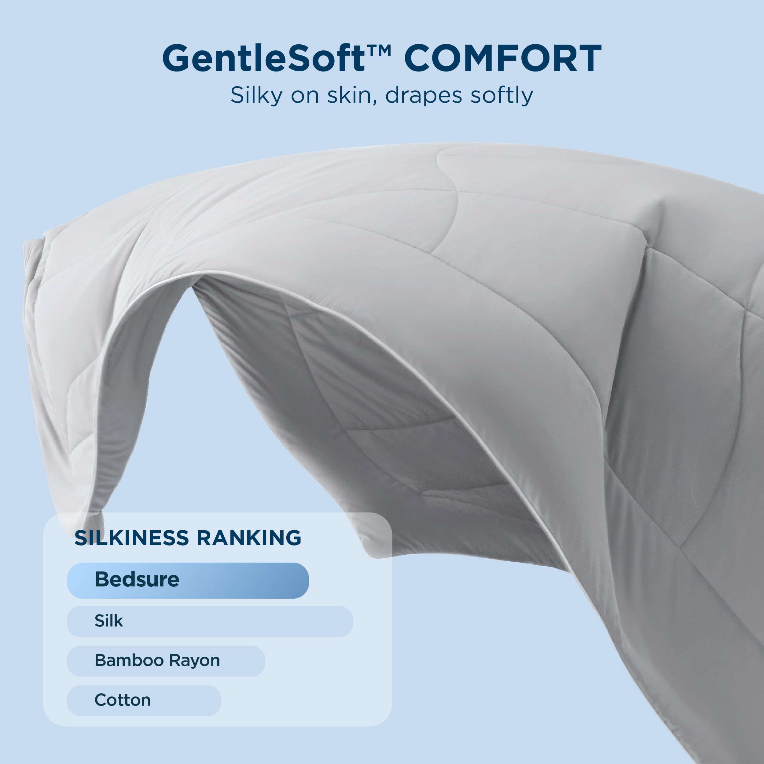 Bedsure in-bed lifestyle scene demonstrating cooling comfort for hot sleepers