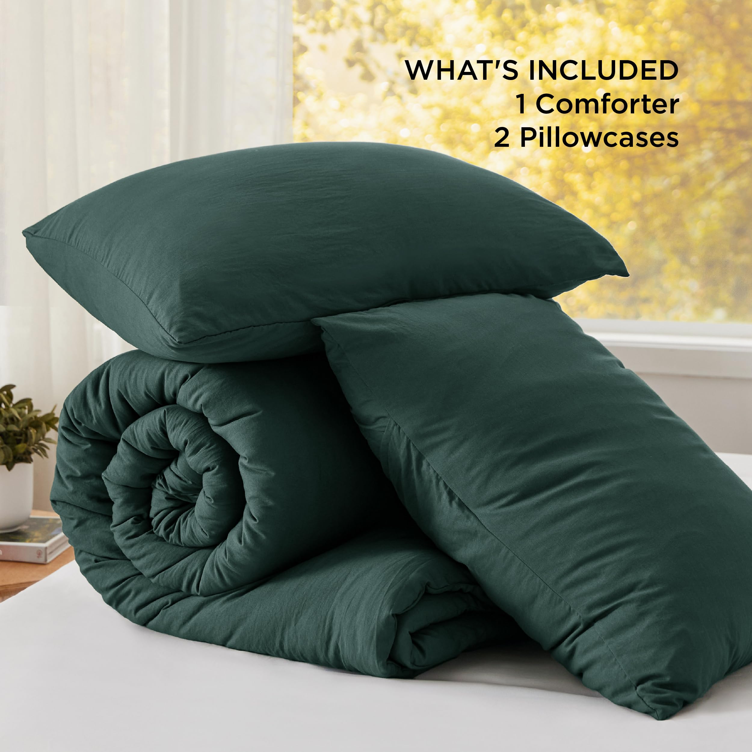 Bedsure comforter styled in a bedroom showing inviting look and layered comfort