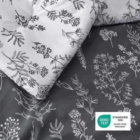 Bedsure comforter in a styled bedroom showing cozy, cottagecore ambiance