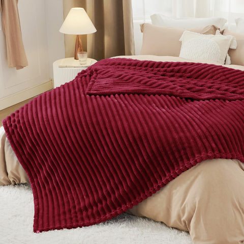 Bedsure draped on a couch being used for lounging and instant comfort