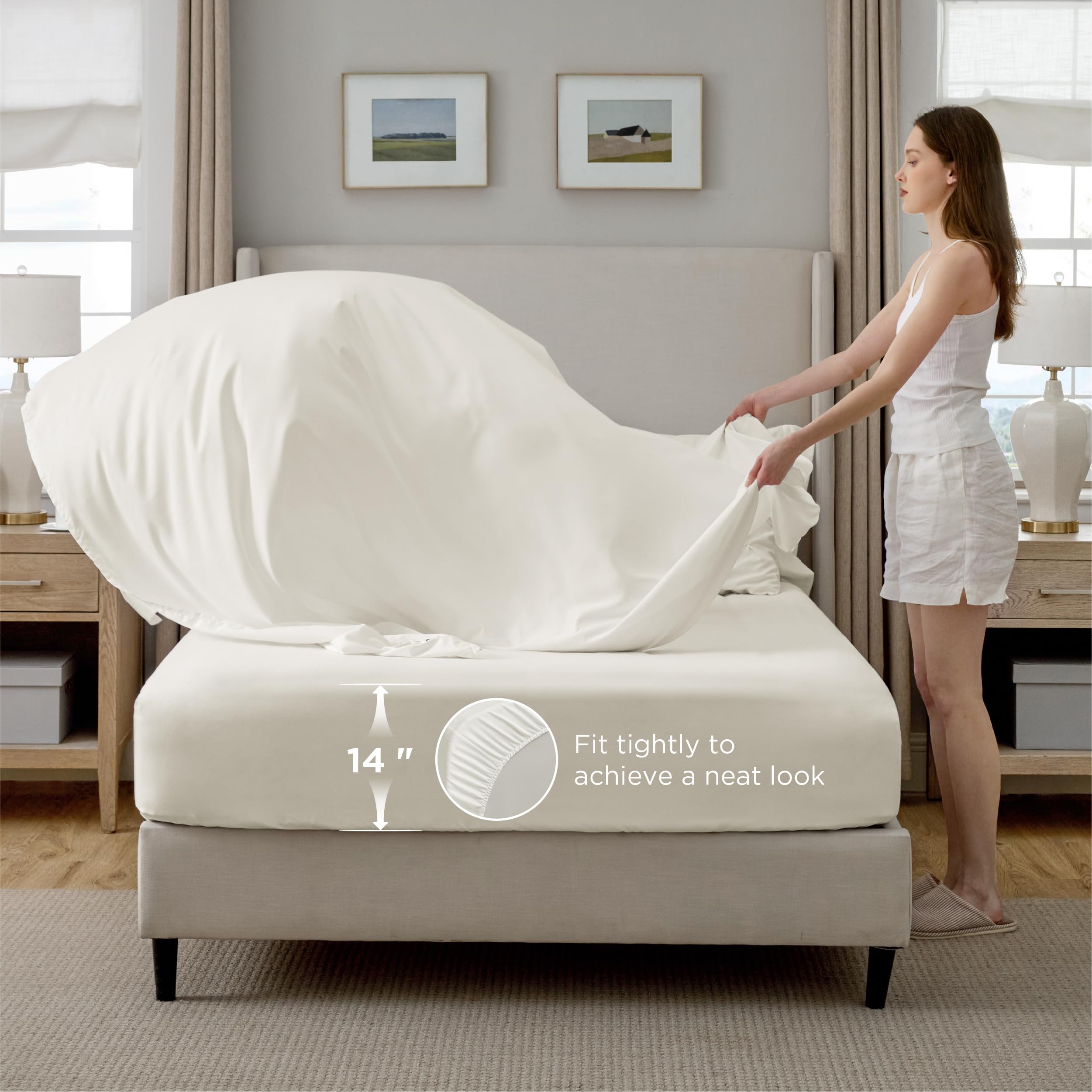 Bedsure comforter edge stitching close-up shows reinforced seams for durability