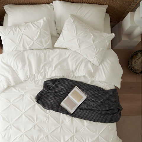 Bedsure set styled on king bed in bedroom to show scale and elegance