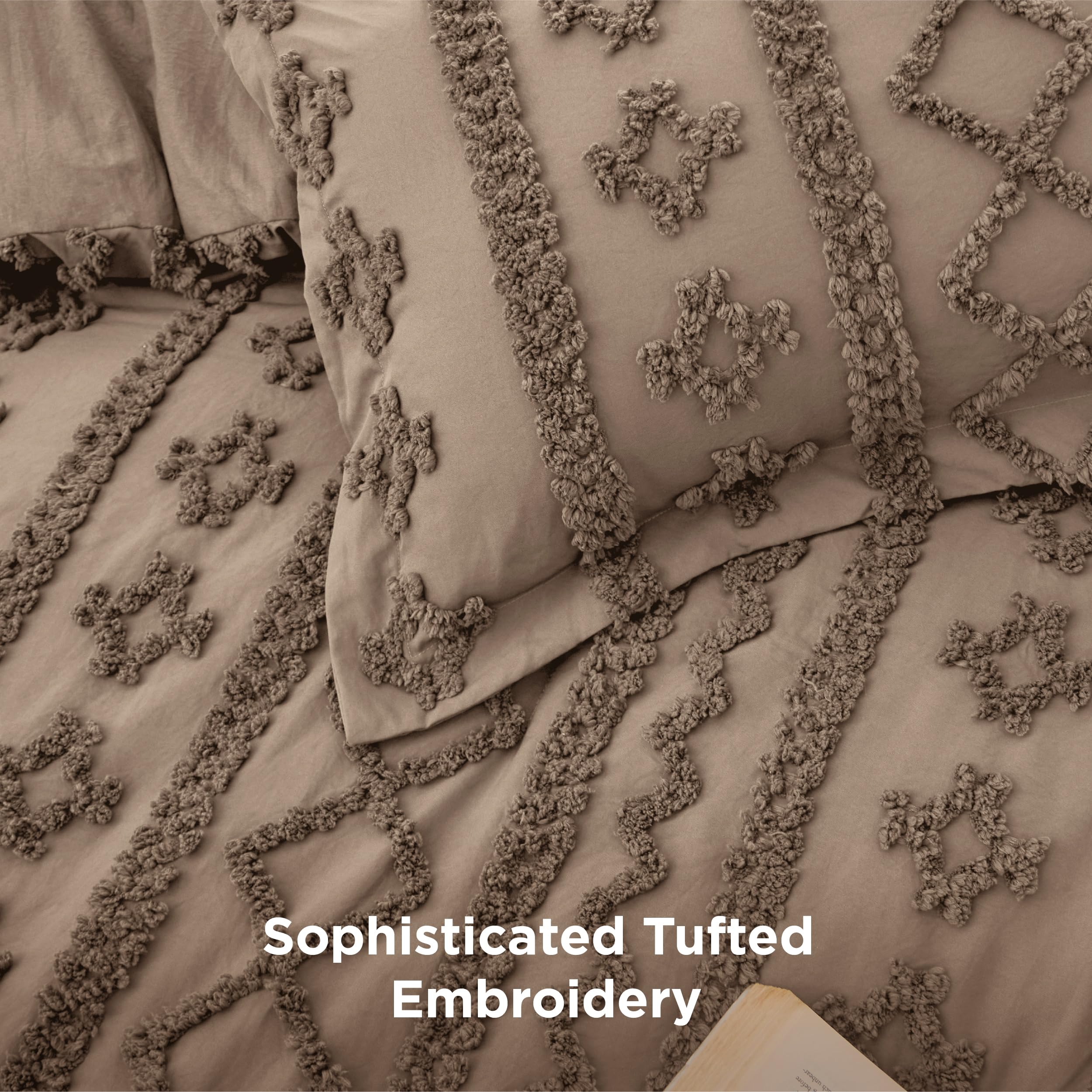 Bedsure jacquard fabric texture detail showing gentle softness and breathable weave