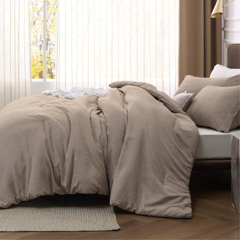 Bedsure khaki corner loop closeup showing attachment point for duvet covers