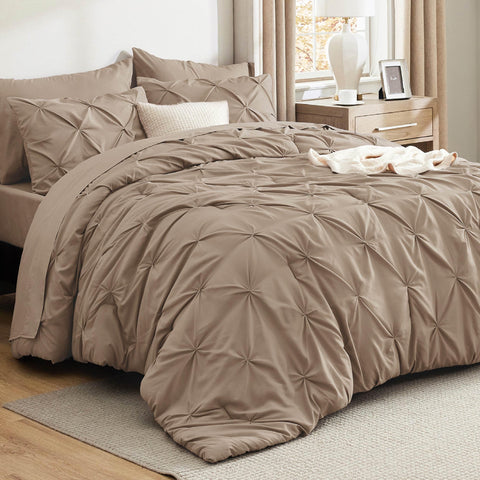Bedsure close-up of brushed microfiber texture highlighting soft, quiet surface for cozy sleep