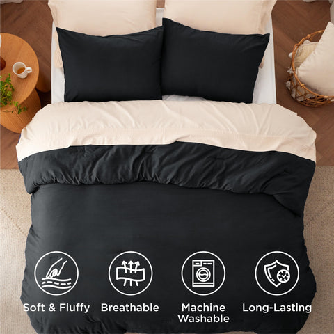 Bedsure comforter edge stitching detail showing durable construction and resilience
