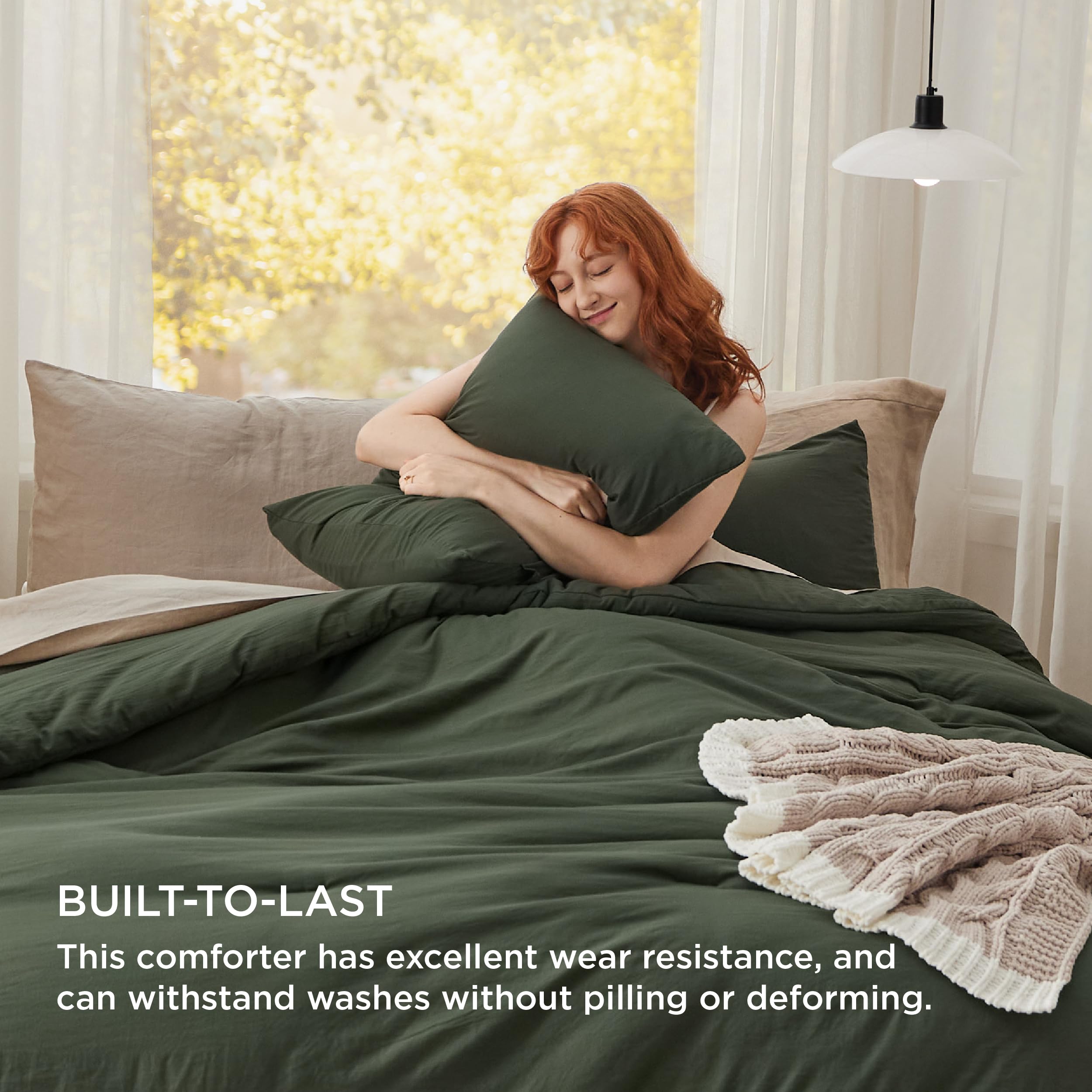 Bedsure reversible side reveal showing complementary color and styling flexibility