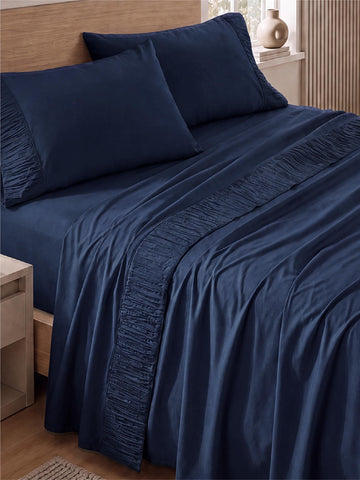Bedsure king sheets front packaging showing included pieces and benefits