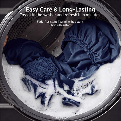 Bedsure sheets on mattress comparing fit to show deep-pocket capacity