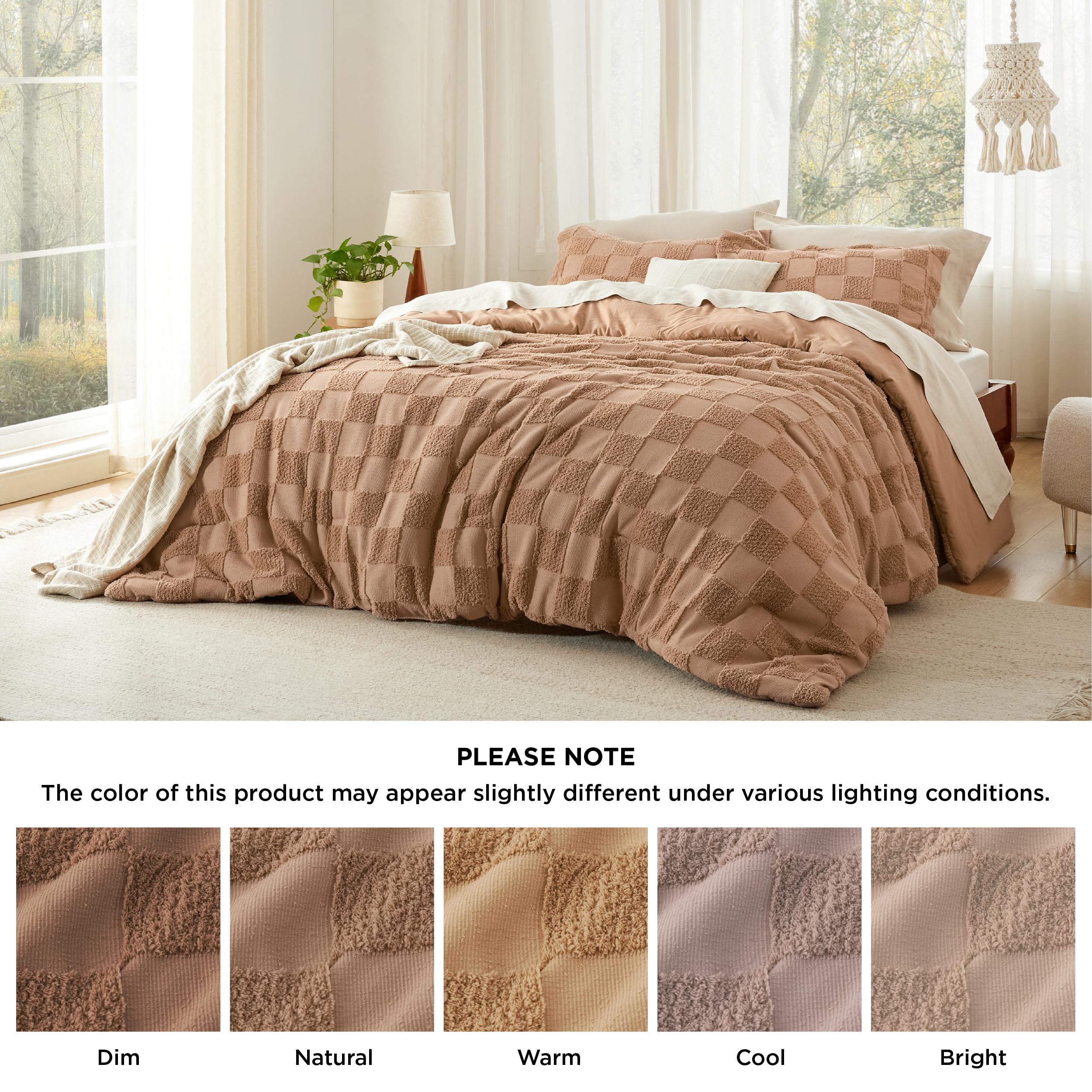 Bedsure king-size comforter on bed demonstrating true-to-size coverage