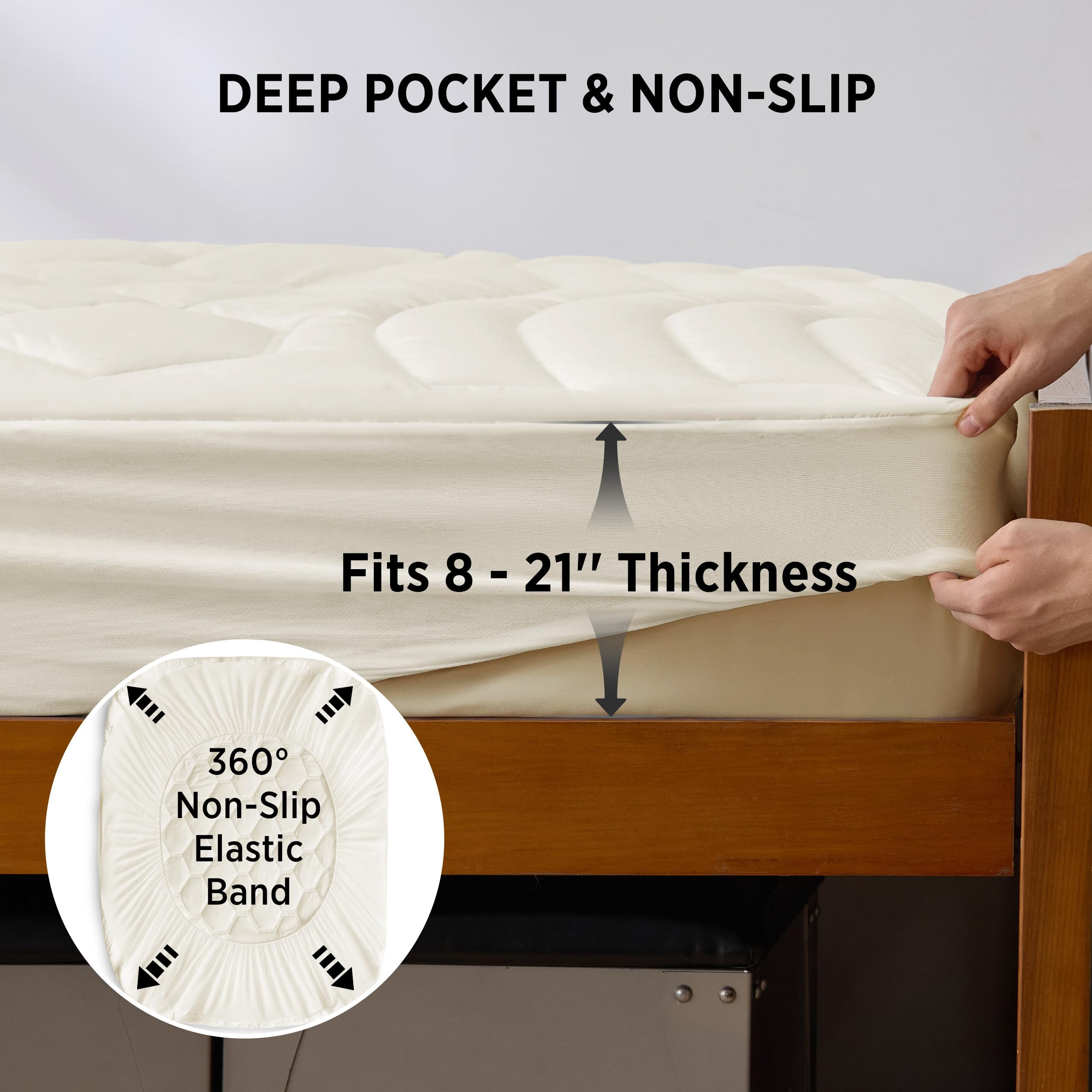 Bedsure label and size tag showing product dimensions and easy identification