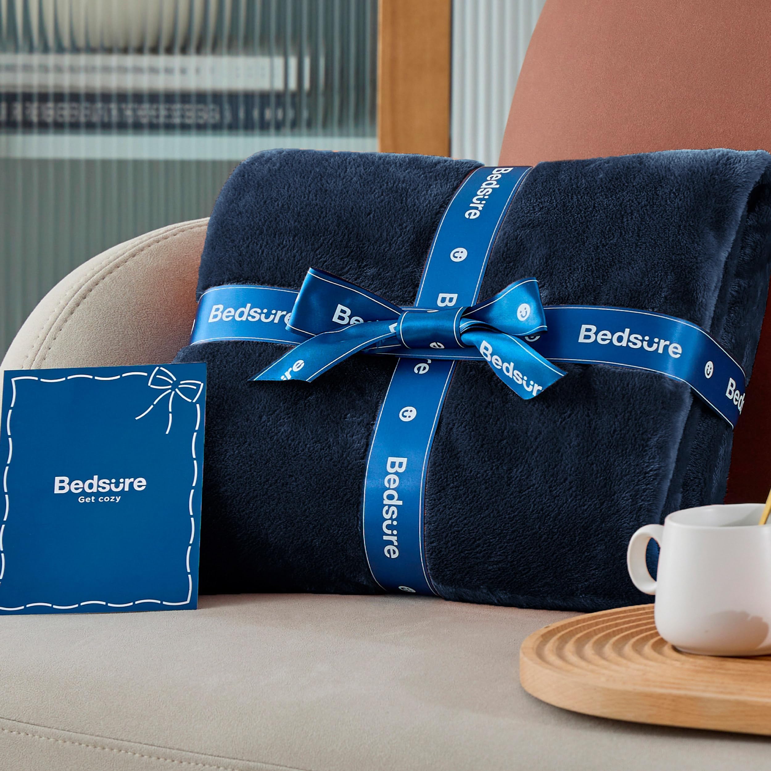 Bedsure label with OEKO-TEX tag visible, signaling safe certified materials
