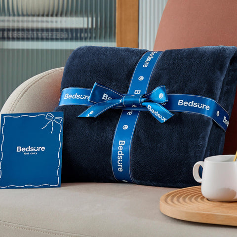 Bedsure label with OEKO-TEX tag visible, signaling safe certified materials