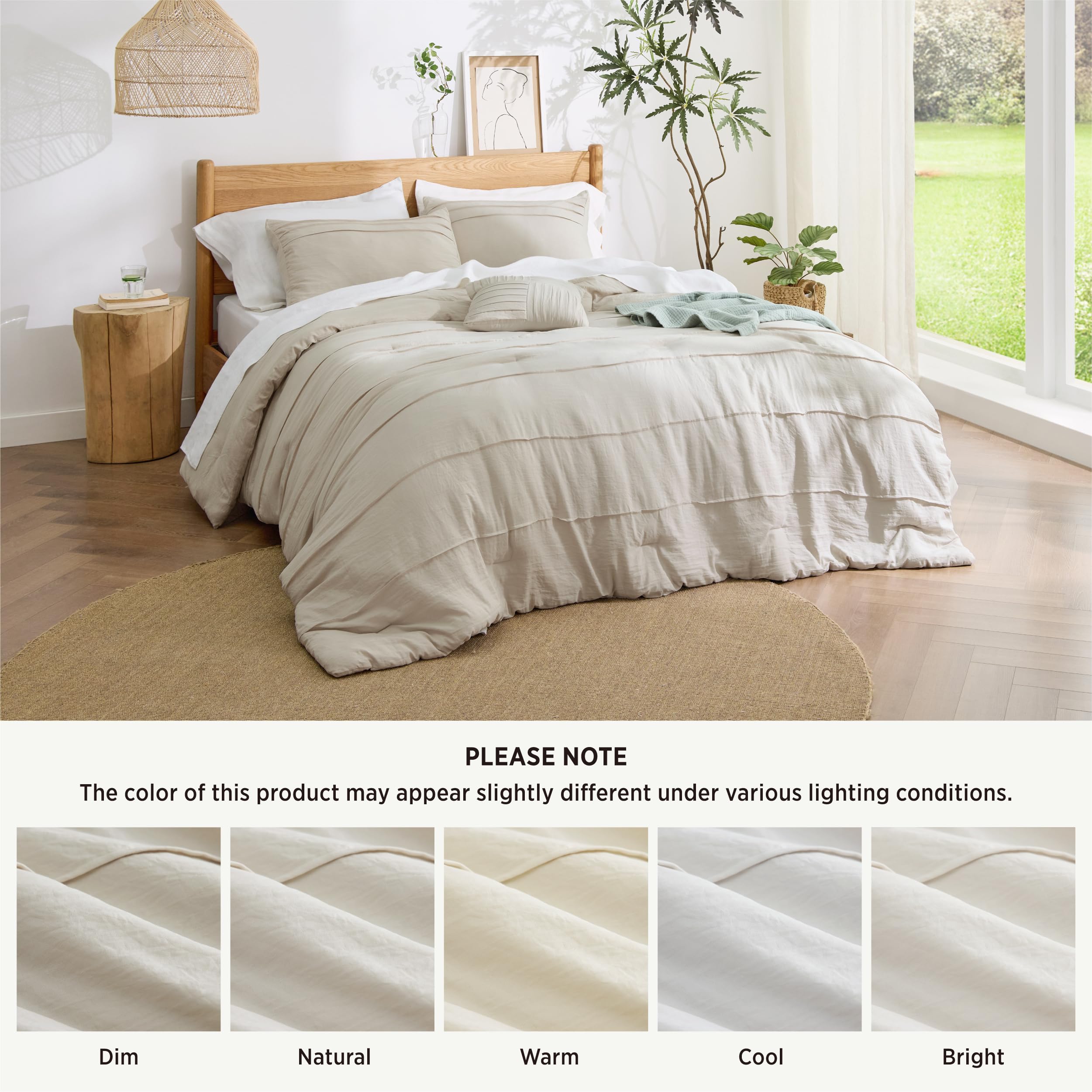 Bedsure laundry care label image showing washing instructions