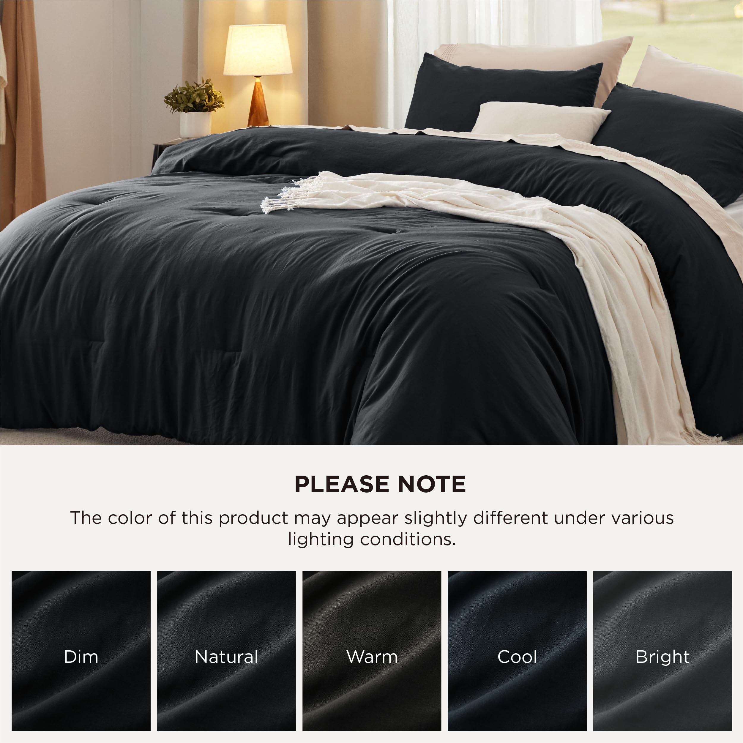 Bedsure styled bedroom scene showing modern decor and inviting bed setup