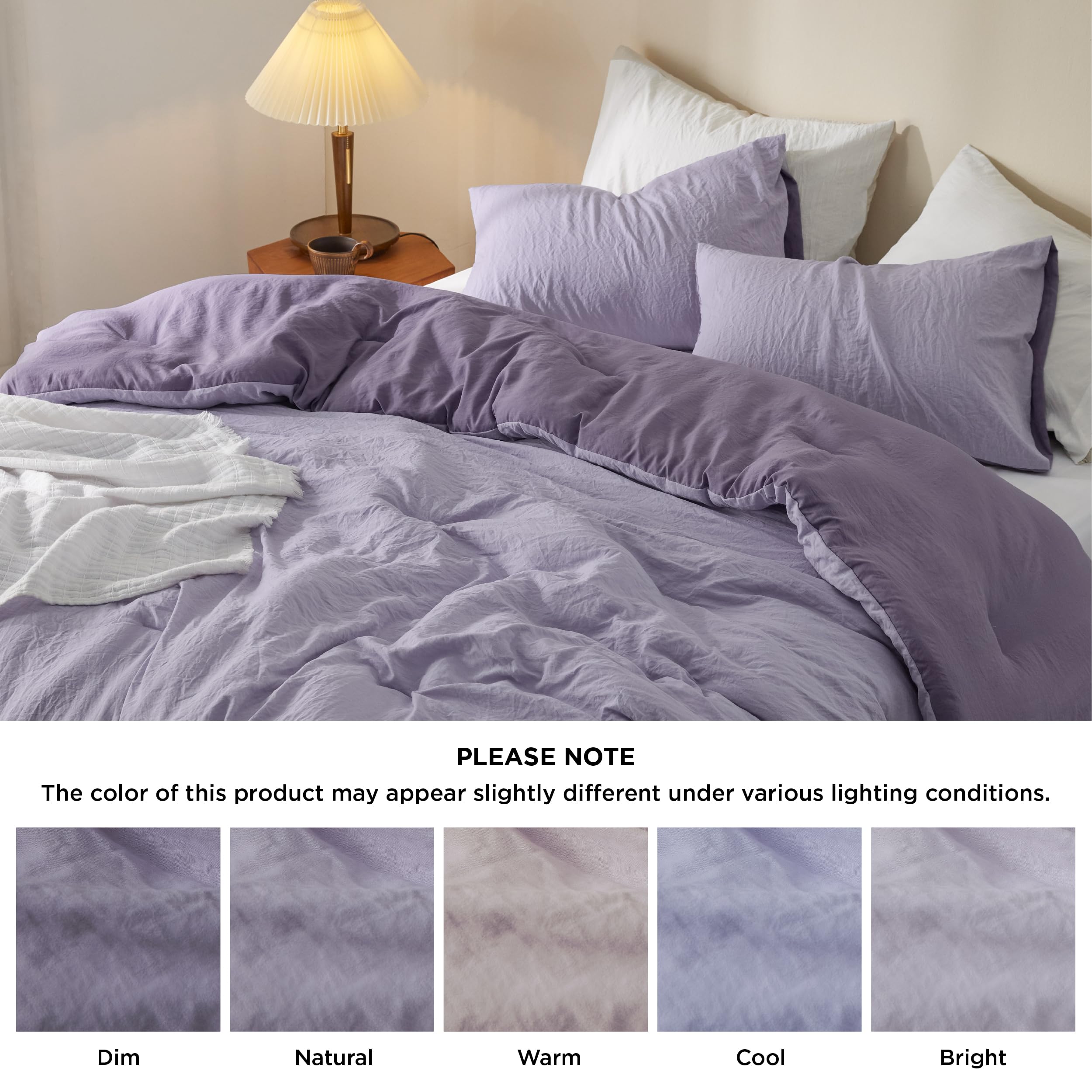 Bedsure lifestyle bedroom with comforter set illustrating calming color palette