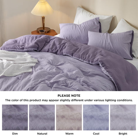 Bedsure lifestyle bedroom with comforter set illustrating calming color palette