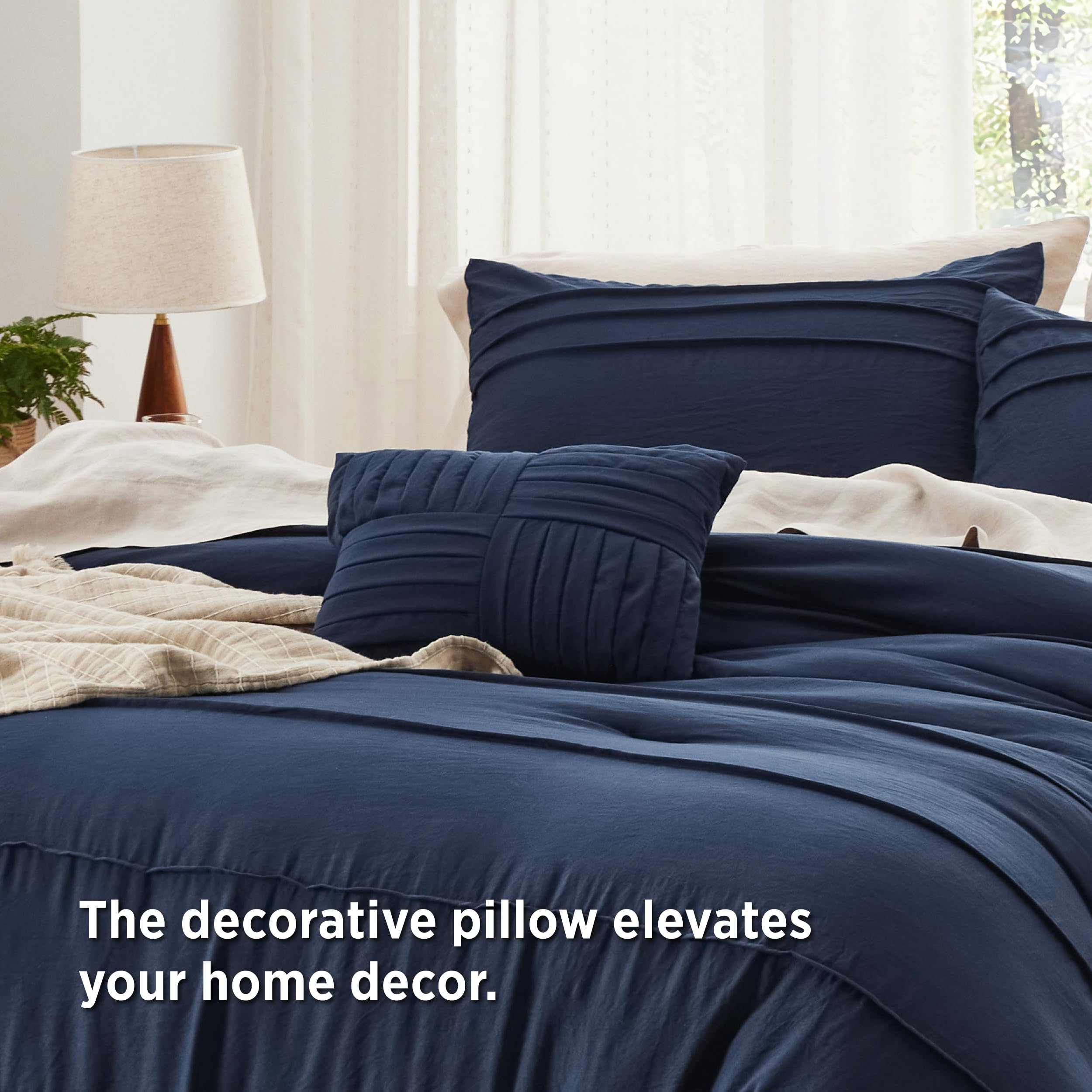 Bedsure lifestyle dorm room setup demonstrating compact stylish bedding