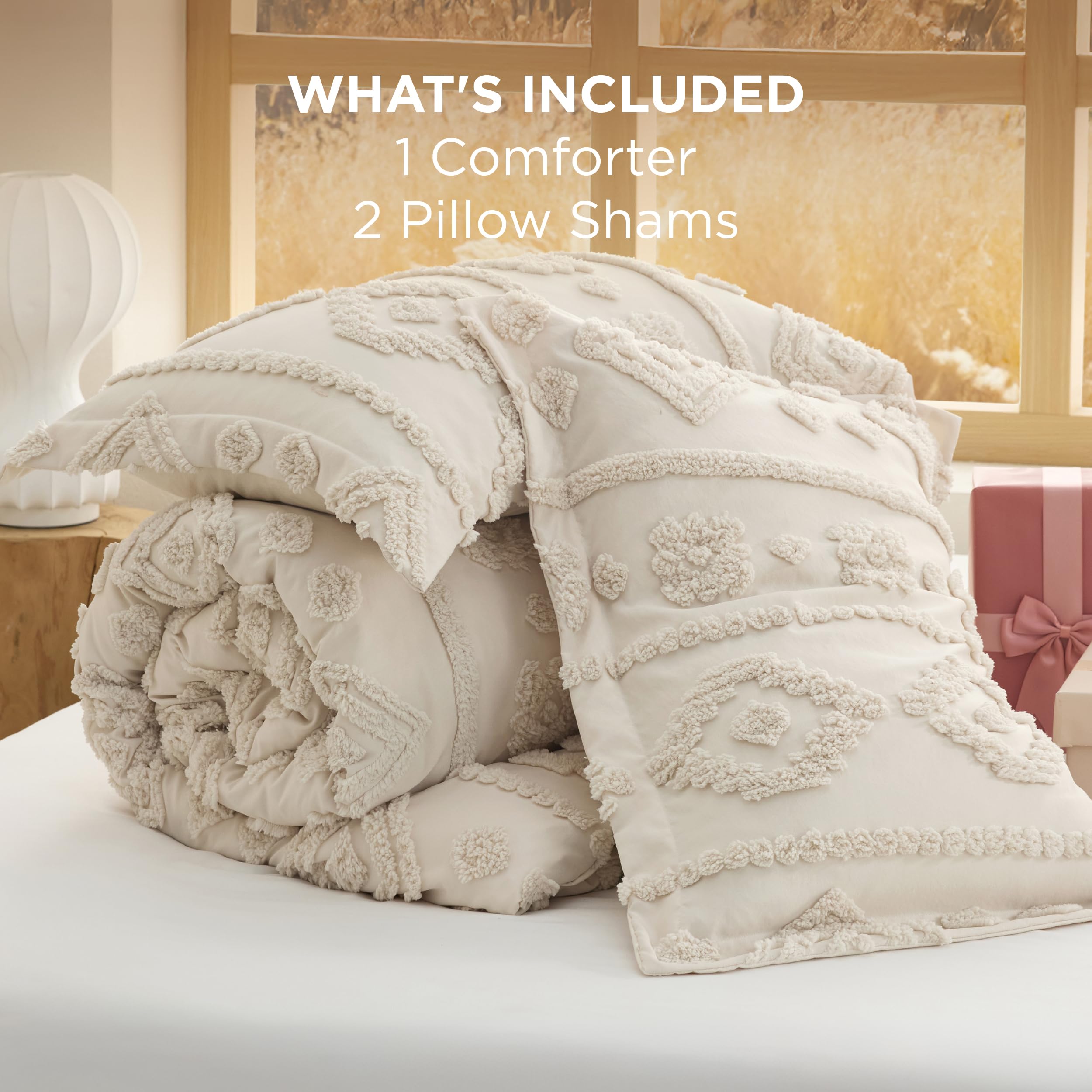 Bedsure comforter in morning light conveying relaxed, inviting comfort
