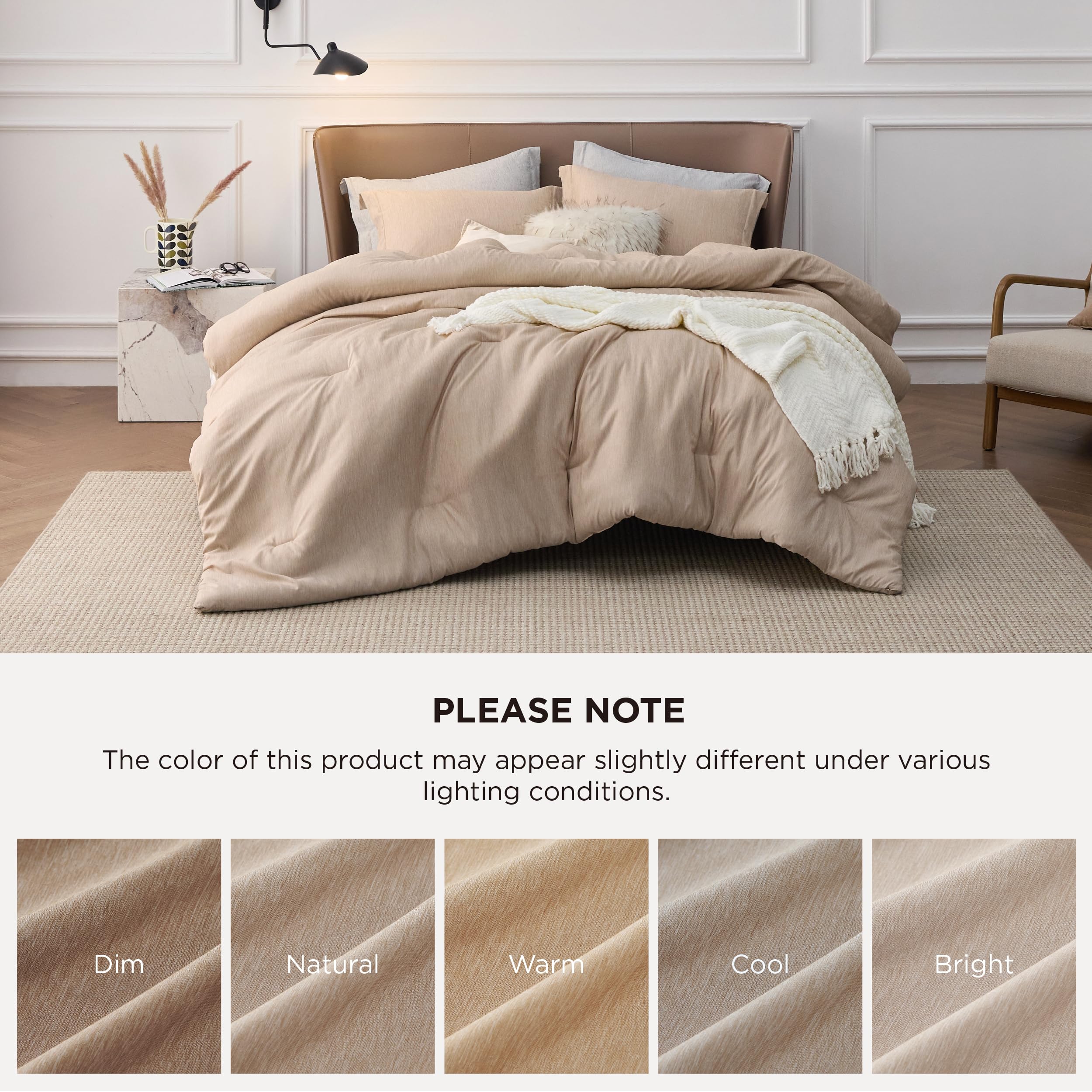 Bedsure in a styled bedroom illustrating easy décor integration and relaxed vibe
