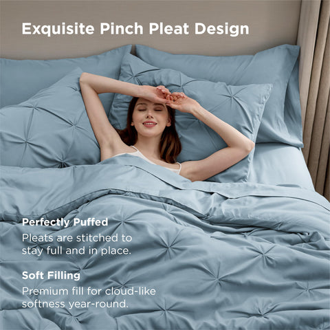 Bedsure bed skirt view showing clean frame coverage and tidy bedroom base