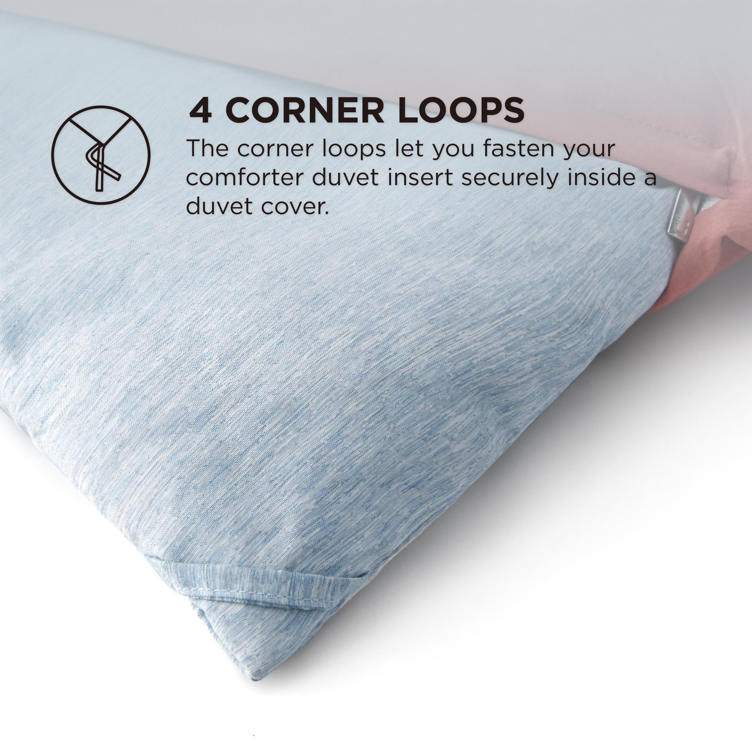 Bedsure comforter inside a duvet cover demonstrating versatile insert functionality