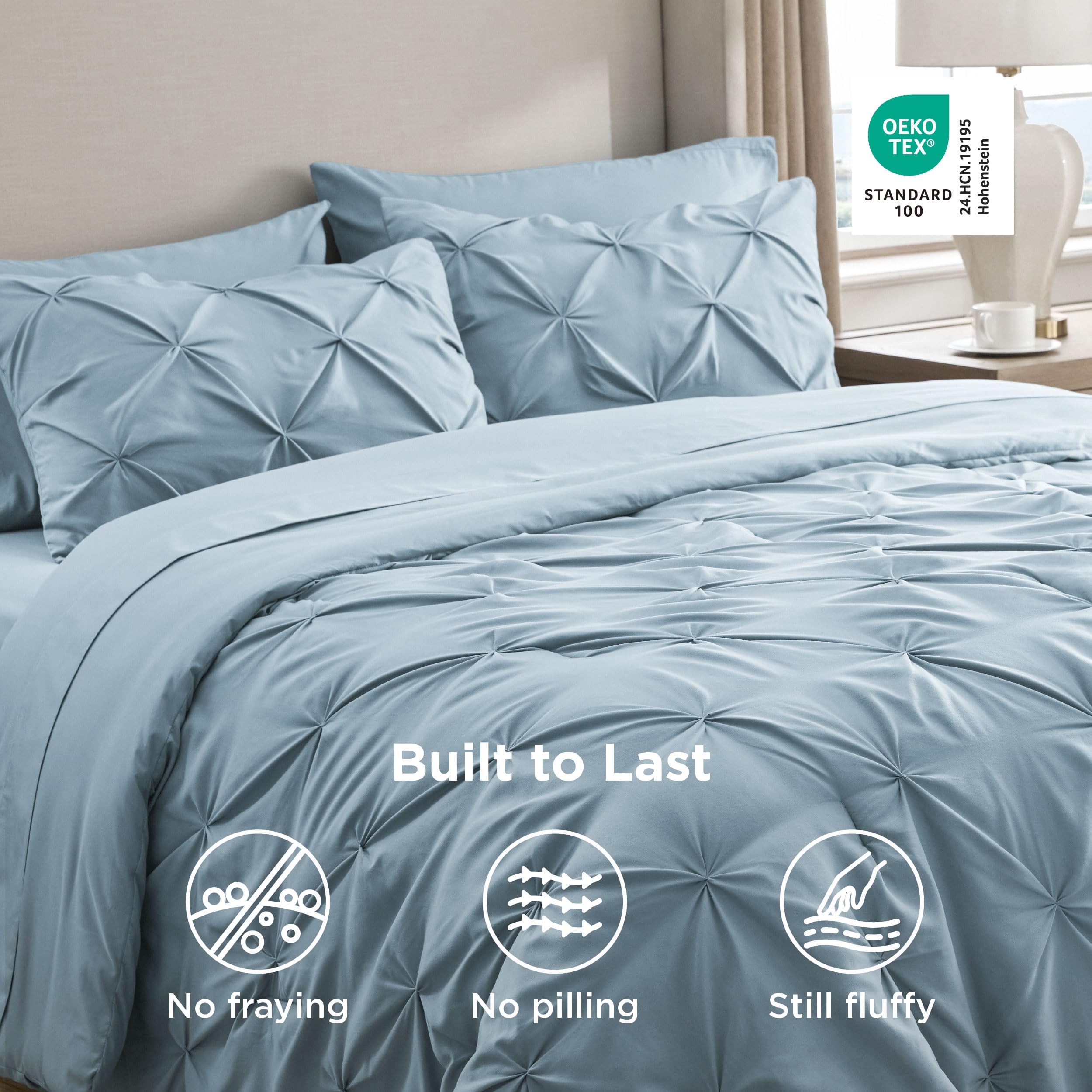 Bedsure set in washing machine demonstrating easy machine care and durability