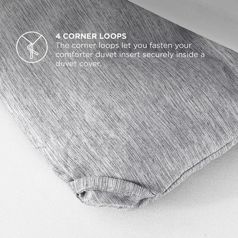 Bedsure comforter on king bed styled to show full coverage and drape