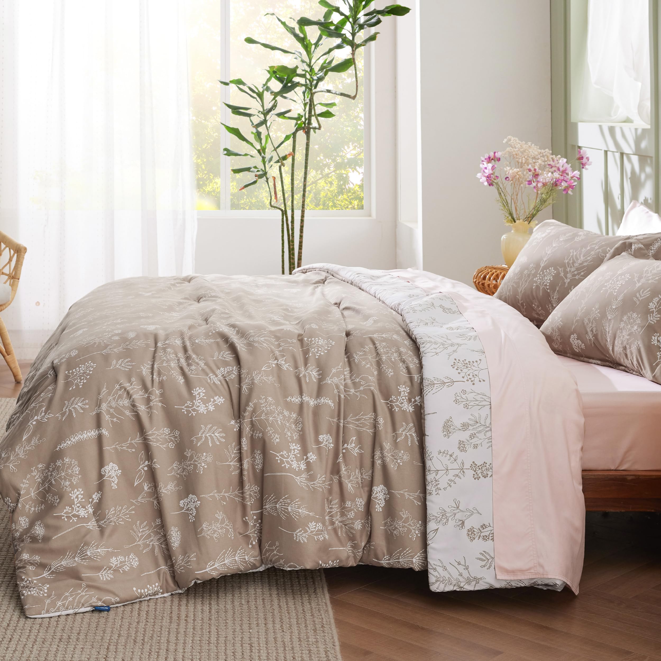 Bedsure pillow shams arranged on bed for coordinated, finished bedroom look