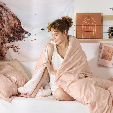 Bedsure fabric texture closeup showing soft breathable material for comfortable sleep benefit