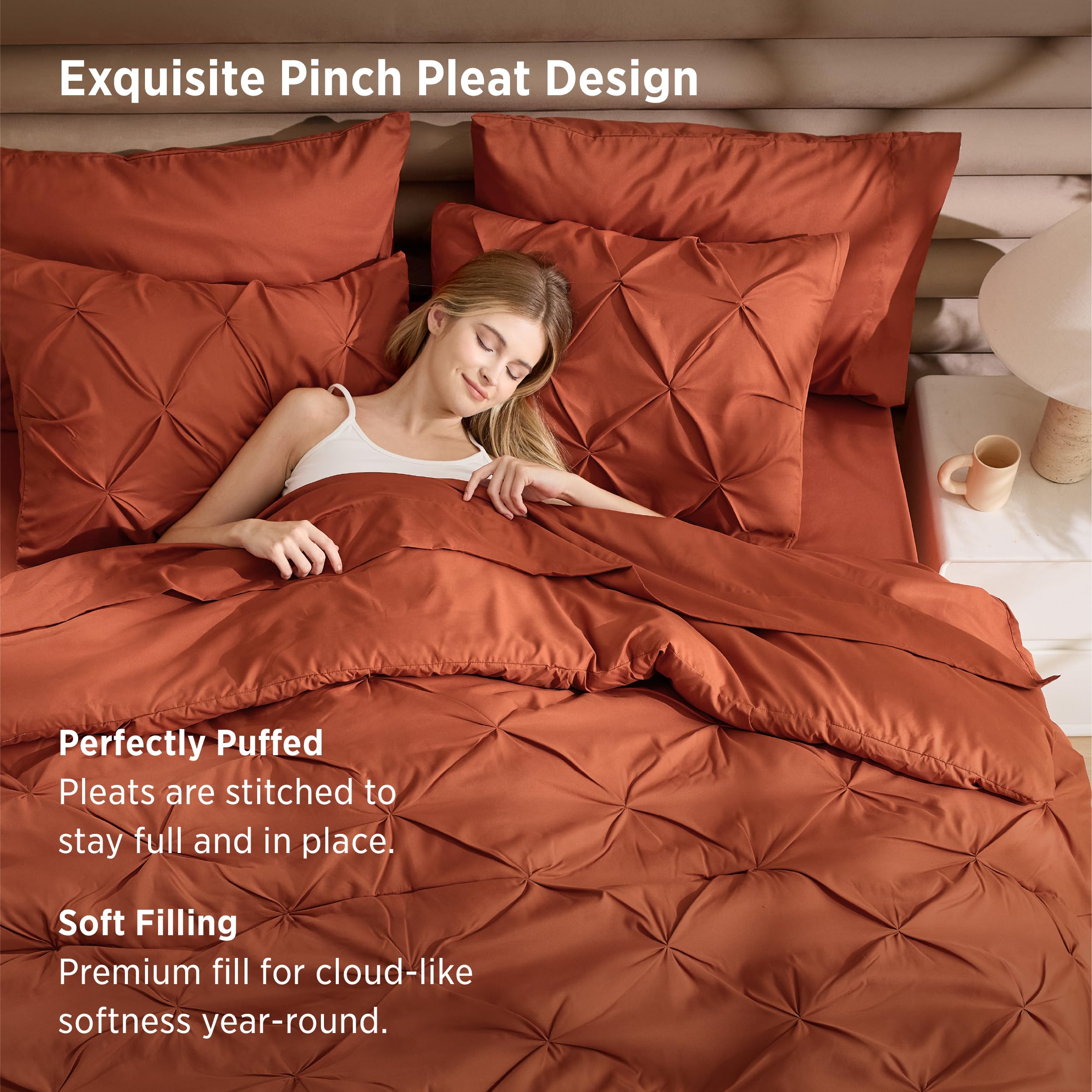 Bedsure brushed microfiber close-up showing soft texture for comfort