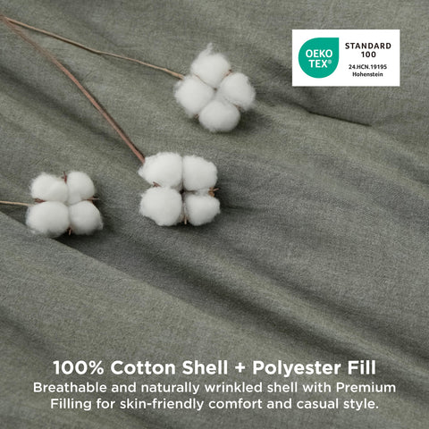 Bedsure detail of microfiber fill illustrating plush loft benefit