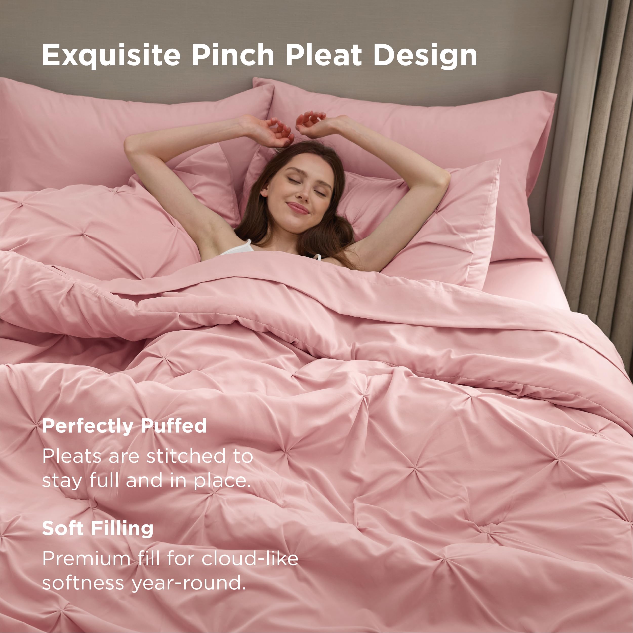 Bedsure microfiber sheet texture close-up showing soft weave for comfortable sleep