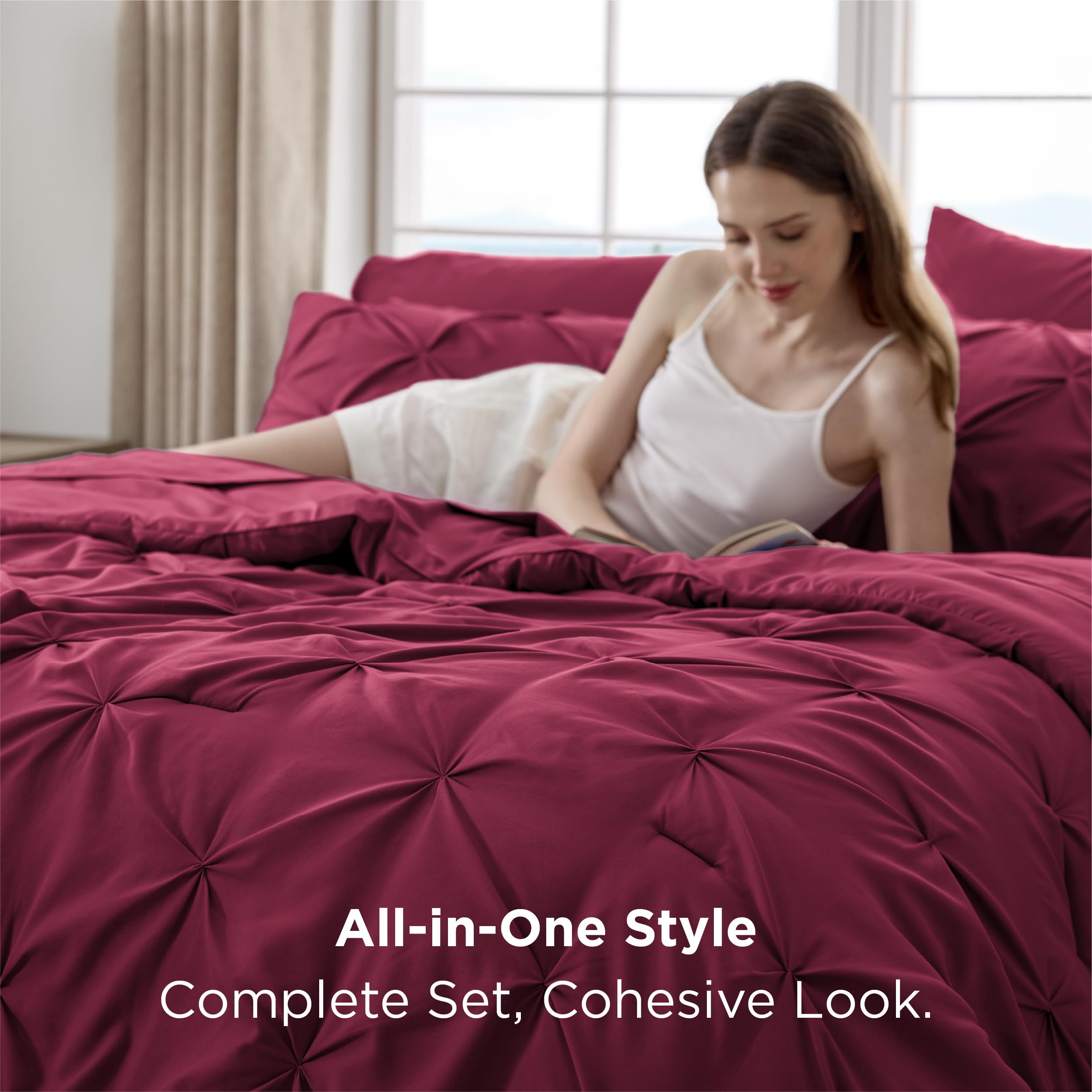 Bedsure microfiber texture detail showing soft brushed surface for quiet comfort