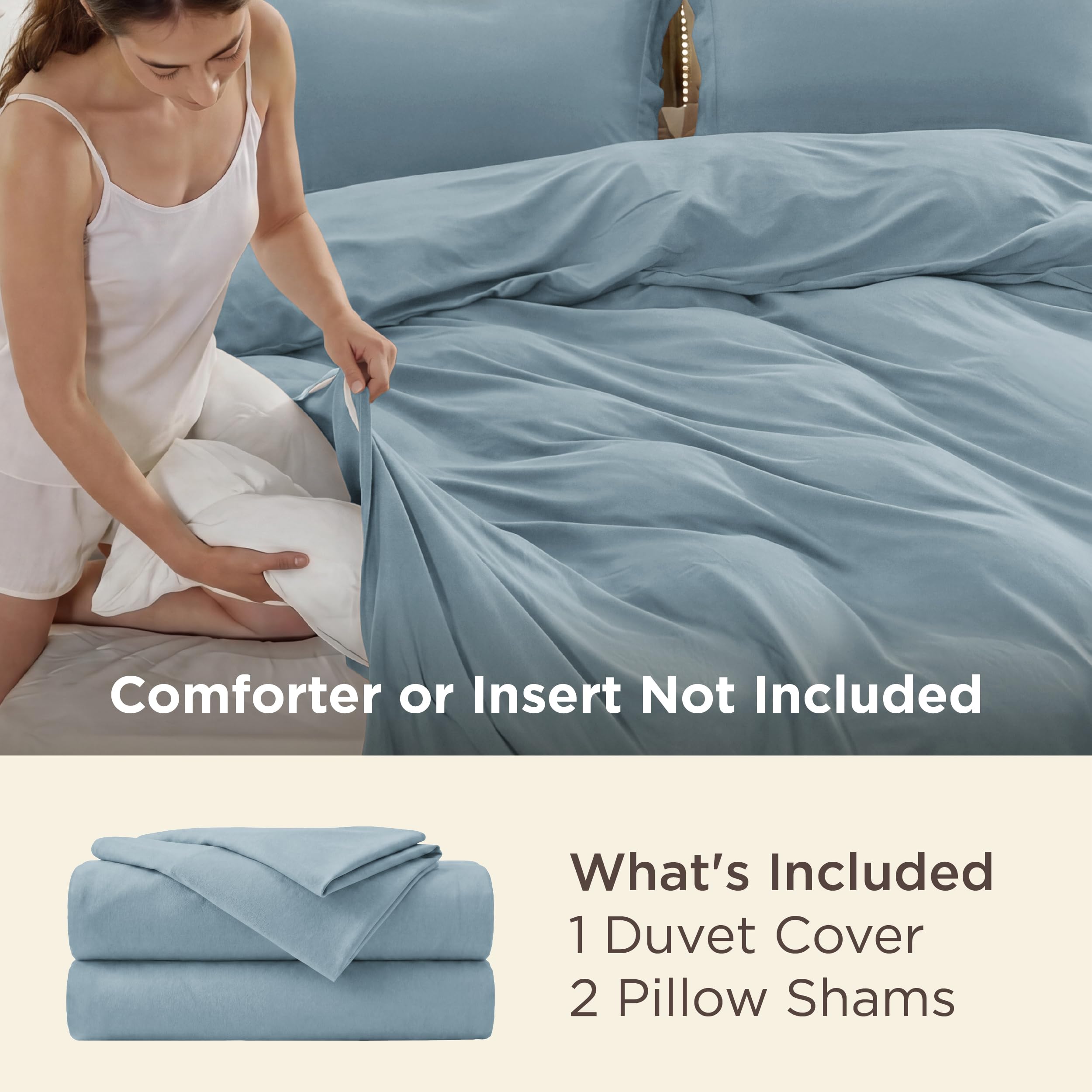 Bedsure hidden zipper detail that provides secure closure and easy care