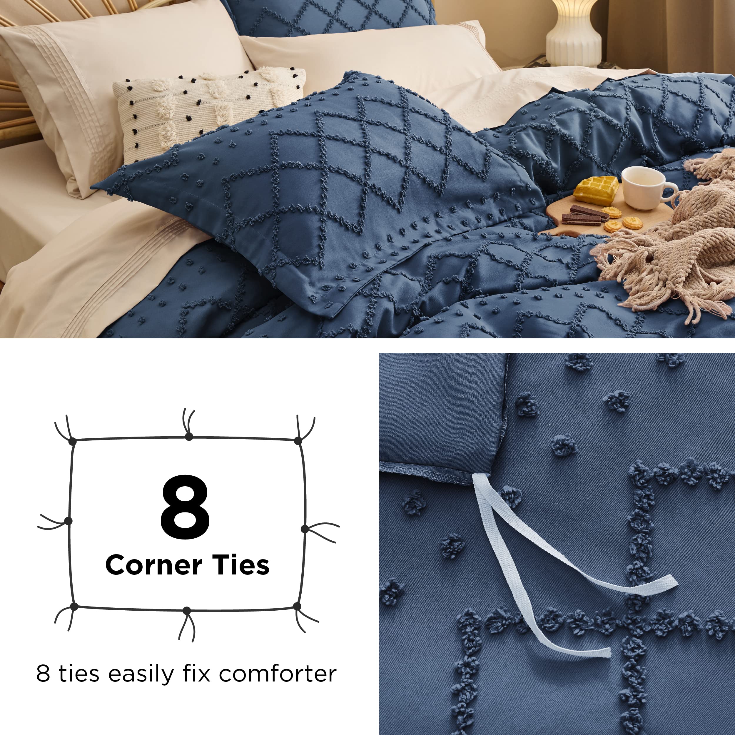 Bedsure washed fabric drape showing durable, colorfast microfiber benefit