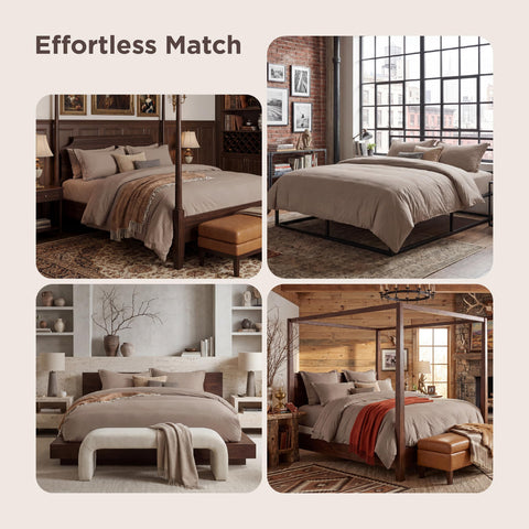 Bedsure bed at night with soft lighting showing cozy sleep atmosphere benefit