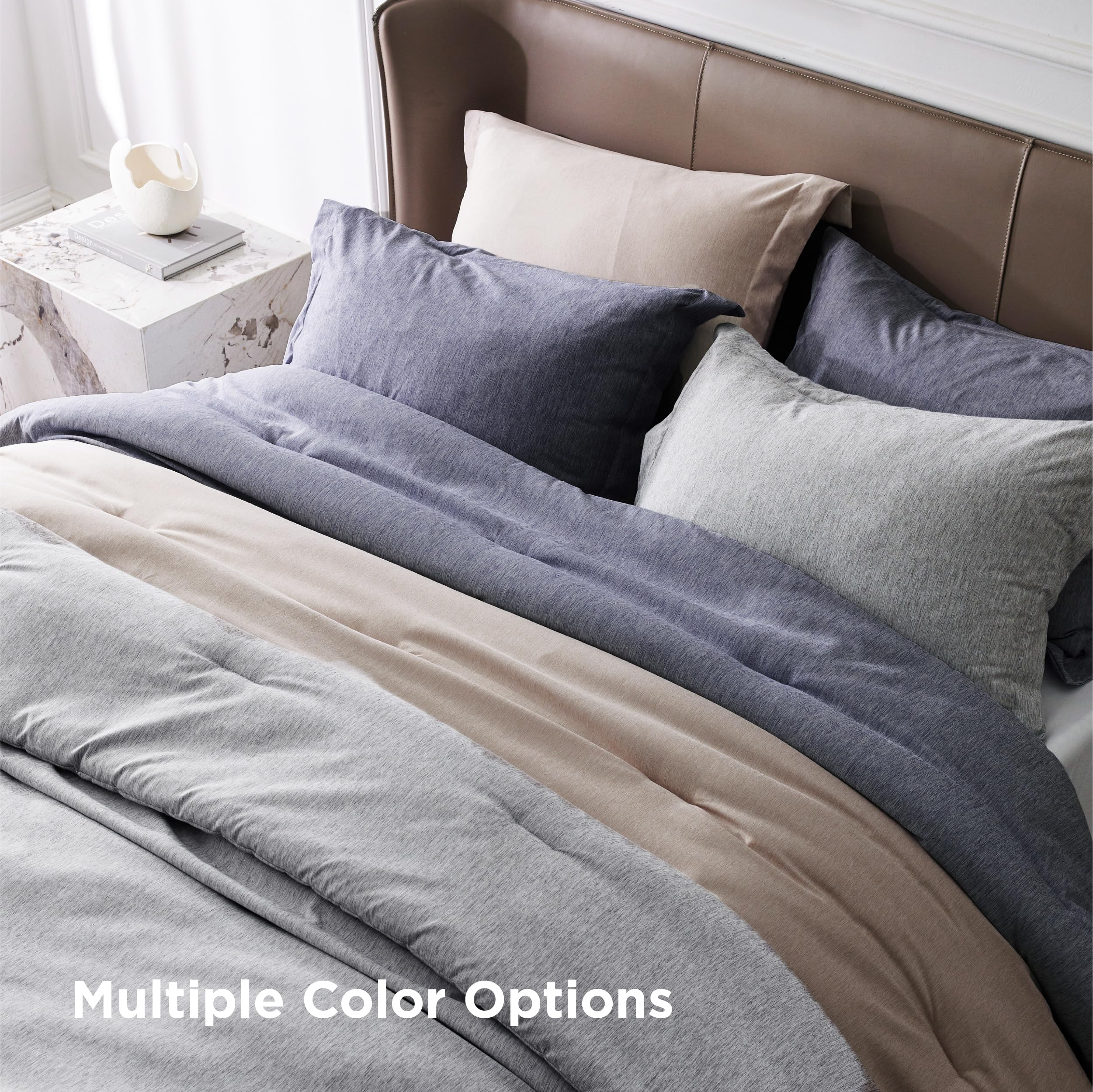 Bedsure comforter styled in bedroom lifestyle scene creating inviting atmosphere for guests