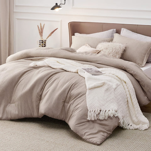 Bedsure microfiber close-up texture highlighting brushed softness and comfort