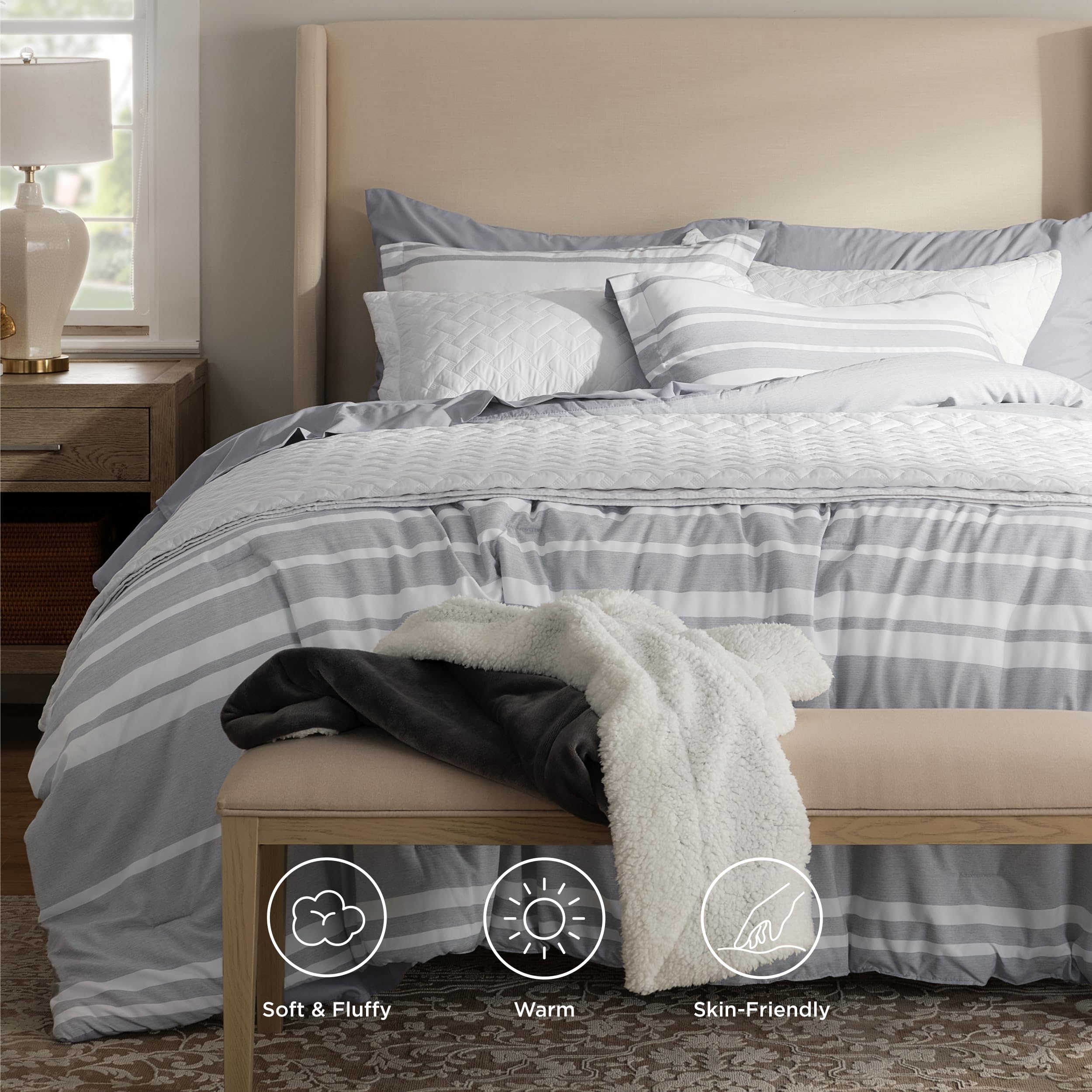 Bedsure OEKO-TEX label closeup showing certified-safe materials benefit