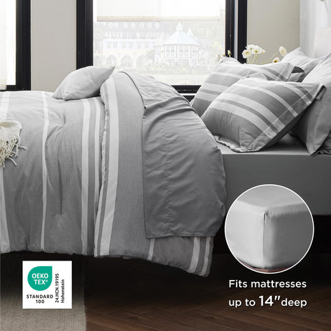 Bedsure oeko-tex label detail proving certified safe-materials benefit