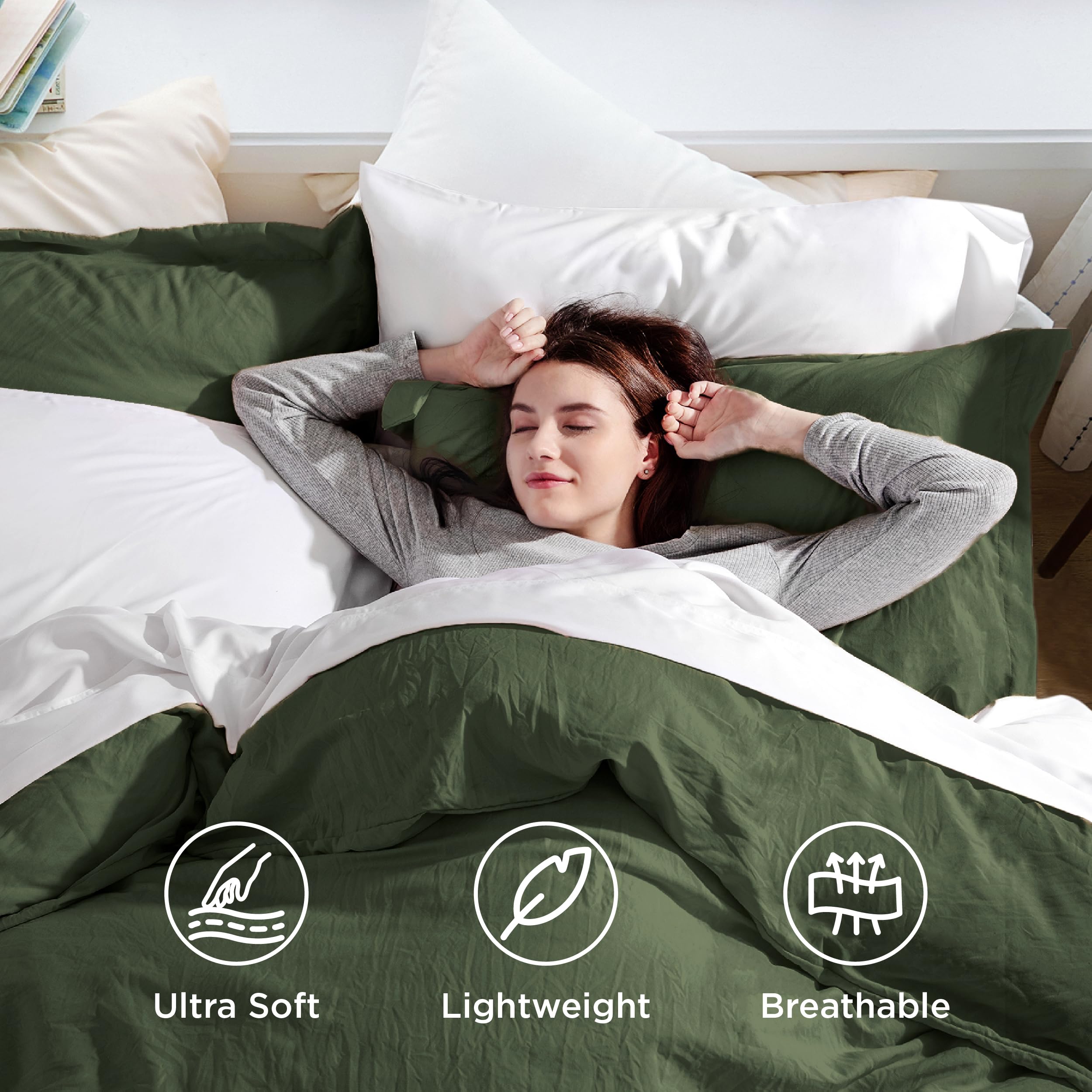 Bedsure matching pillow shams displayed to show coordinated styling benefit