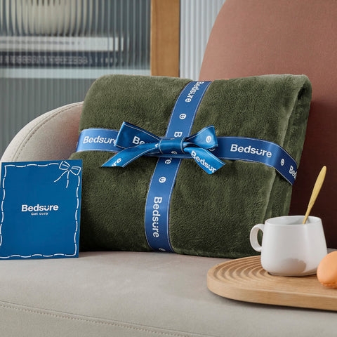 Bedsure blanket with pet lounging showing pet-friendly softness and protection