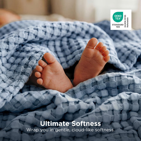 Bedsure blanket styled on king bed illustrating full coverage and aesthetic