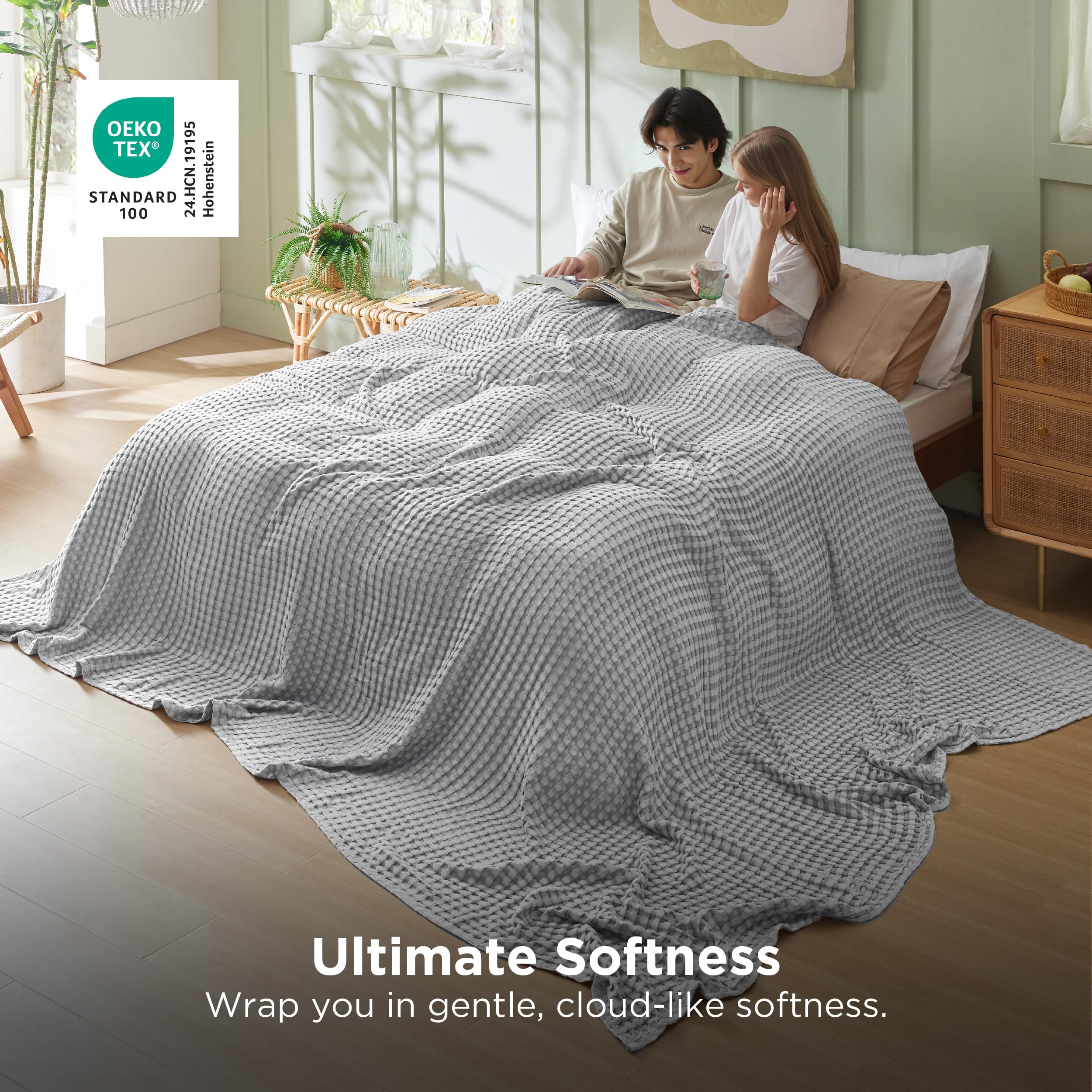 Bedsure blanket spread on oversized king bed gives full coverage benefit