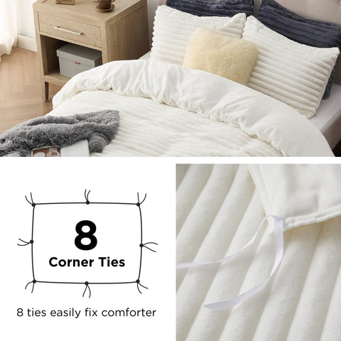 Bedsure styled on queen bed, creates inviting warm winter bedroom