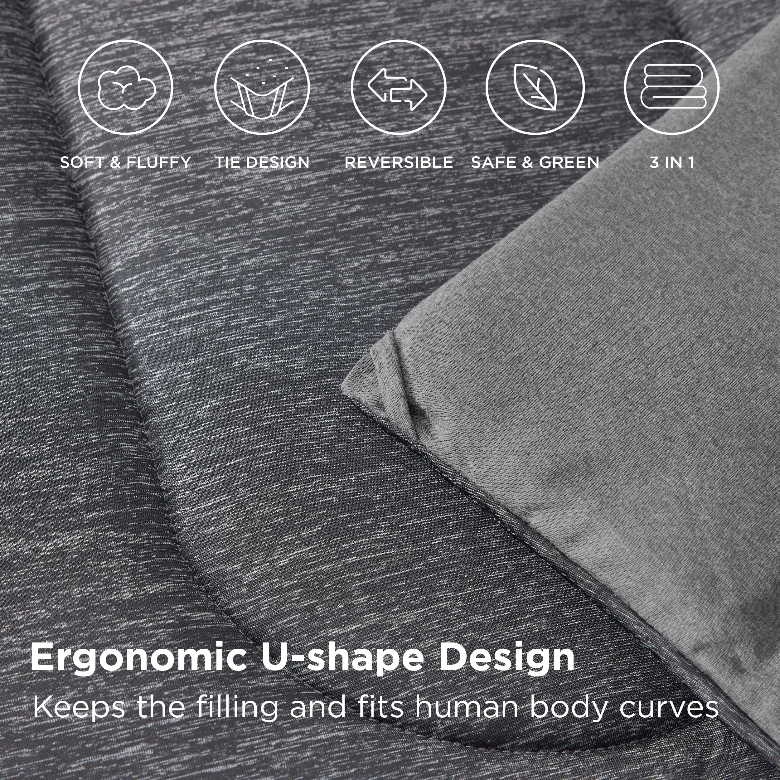 Bedsure on queen bed scale showing full coverage and fit