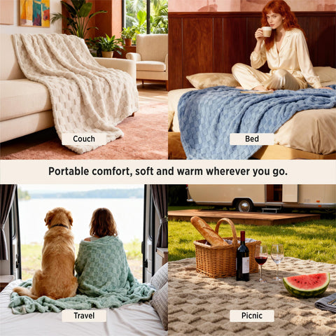Bedsure blanket on a twin bed showing coverage and modern decor enhancement