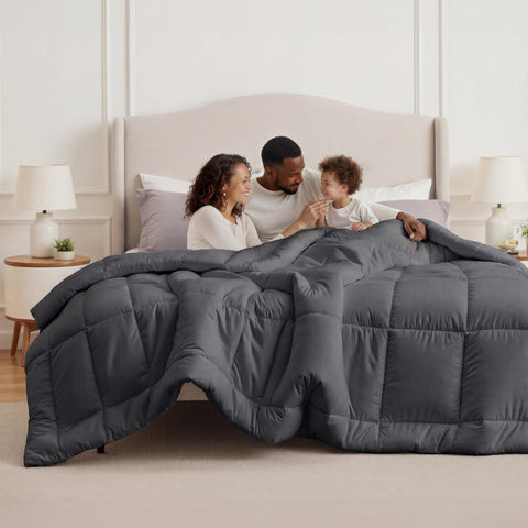 Bedsure oversized king comforter front view shows full coverage and comfortable appearance